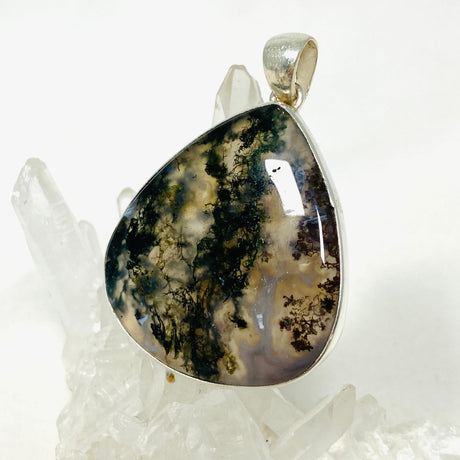 Moss Agate Teardrop Pendant KPGJ3623 - Nature's Magick