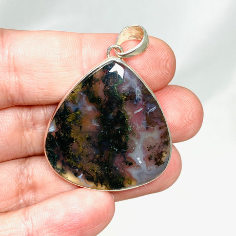 Moss Agate Teardrop Pendant KPGJ3623 - Nature's Magick