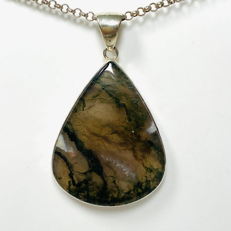 Moss Agate Teardrop Pendant KPGJ3624 - Nature's Magick