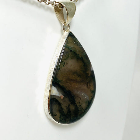 Moss Agate Teardrop Pendant KPGJ3624 - Nature's Magick