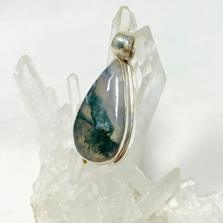 Moss Agate Teardrop Pendant KPGJ3625 - Nature's Magick