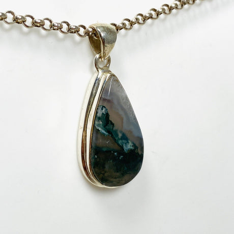 Moss Agate Teardrop Pendant KPGJ3625 - Nature's Magick