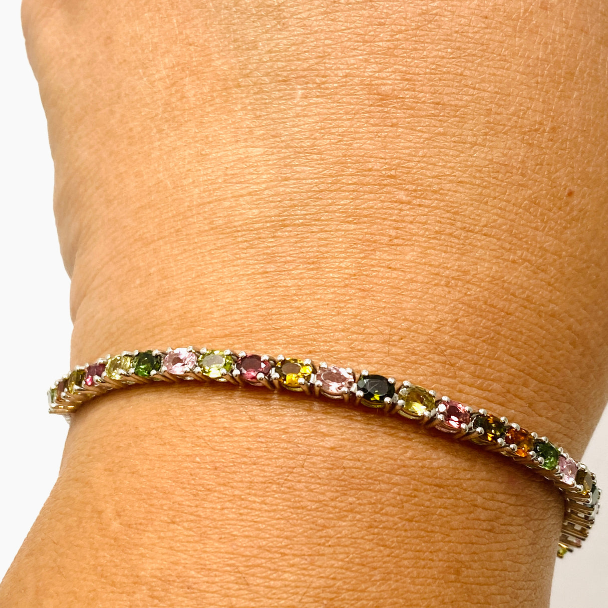 Multi-coloured Tourmaline Lariat Bracelet