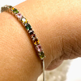 Multi-coloured Tourmaline Lariat Bracelet