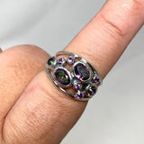 Mystic Topaz Faceted Multistone Gemstone Ring in a Decorative Setting R3787 - Nature's Magick