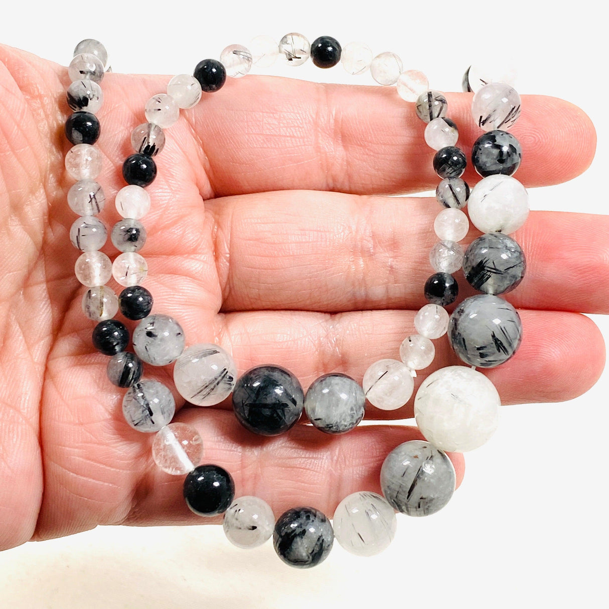 Natural Gemstone Graduated Beads Necklace and Bracelet Set - Nature's Magick