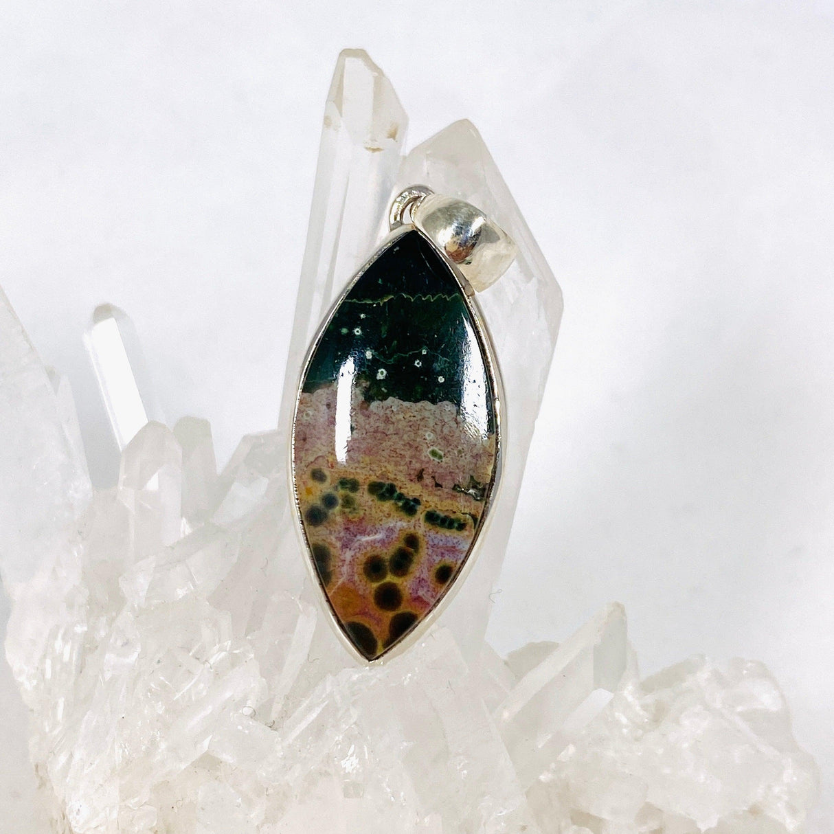 Ocean Jasper Marquise Pendant PPGJ556 - Nature's Magick