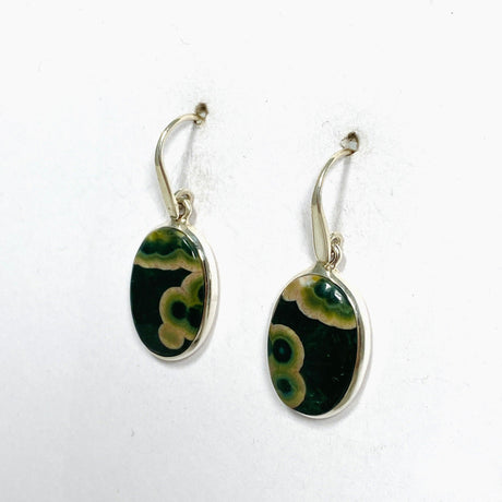 Ocean Jasper Oval Earrings PEGJ159 - Nature's Magick