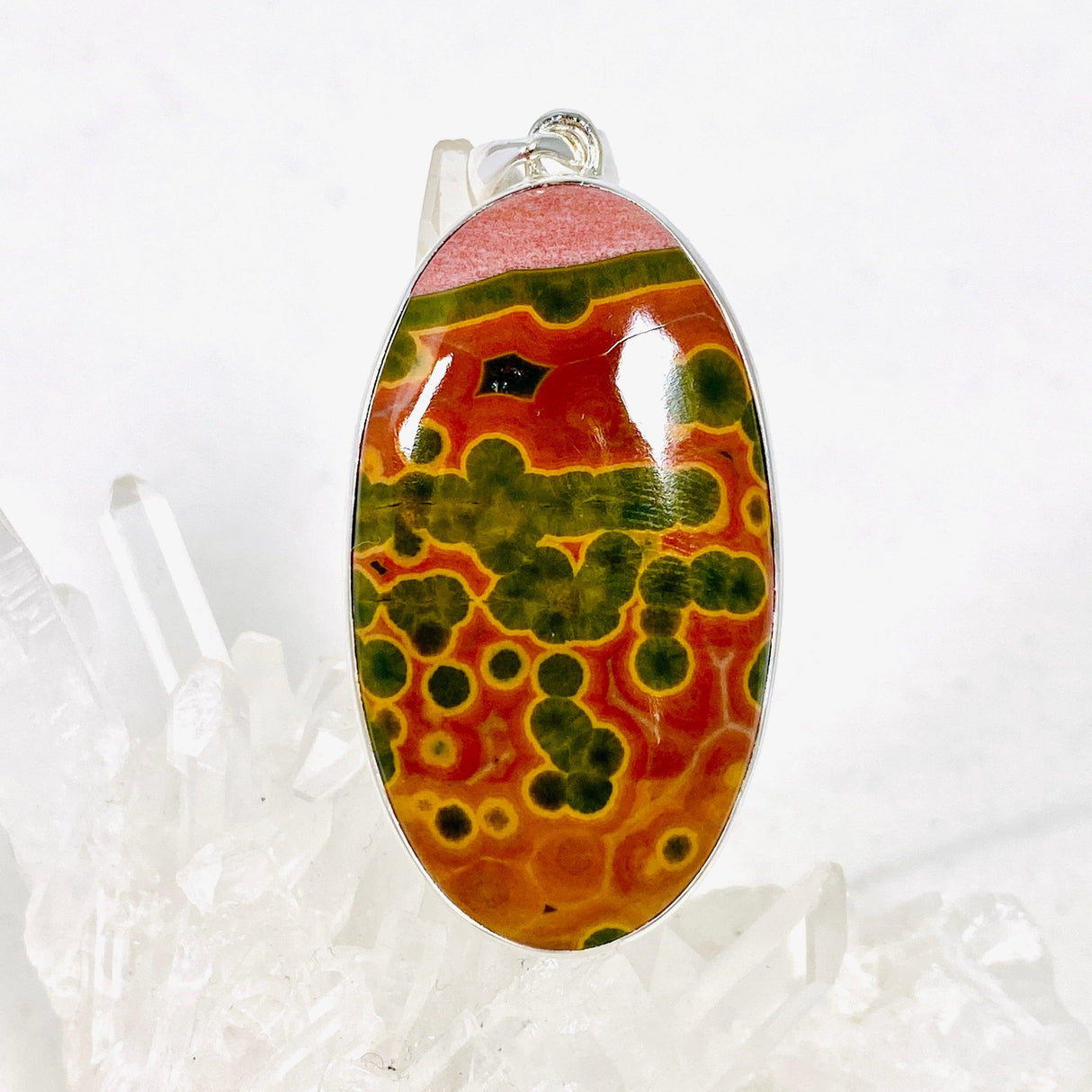 Ocean Jasper Oval Pendant KPGJ4209 - Nature's Magick