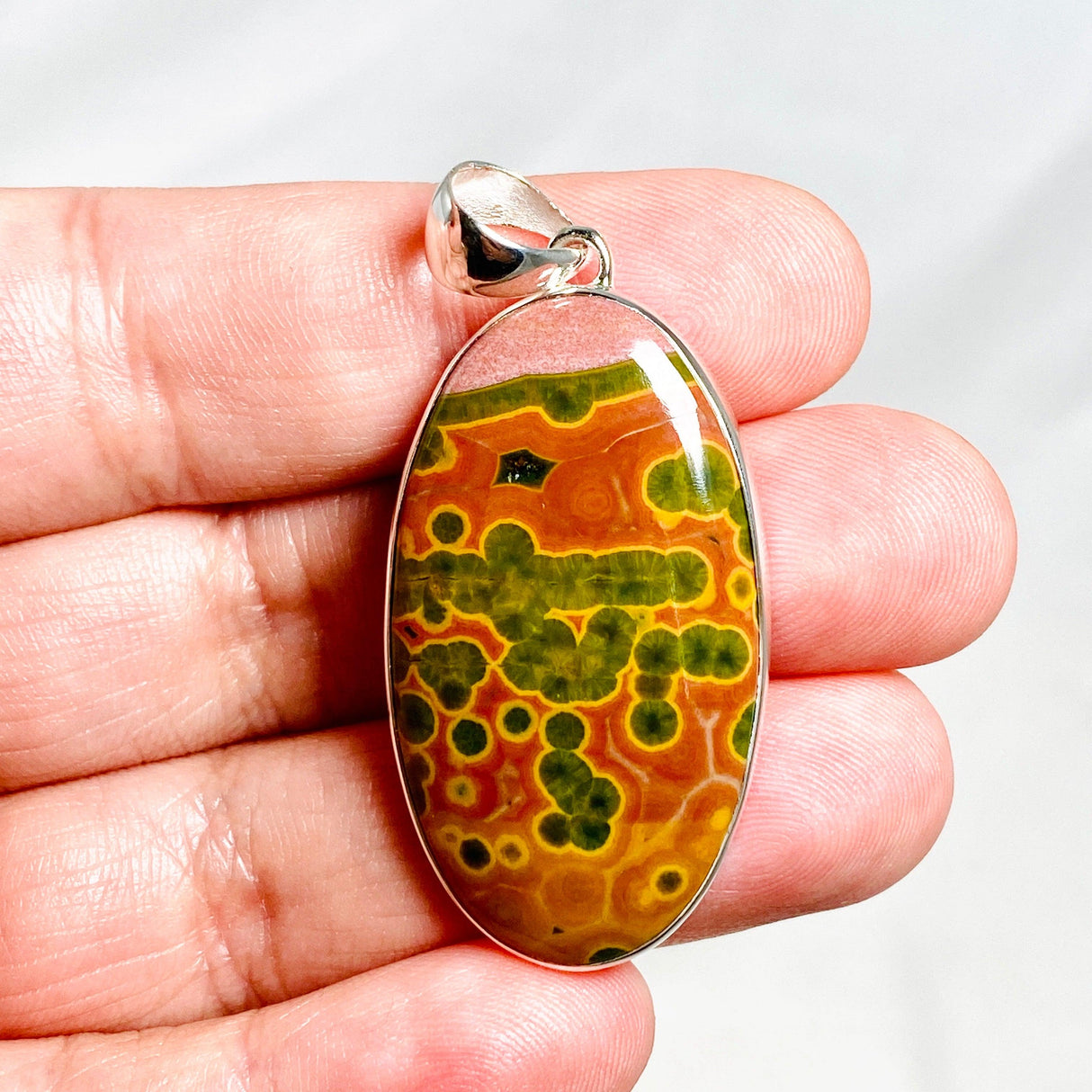 Ocean Jasper Oval Pendant KPGJ4209 - Nature's Magick