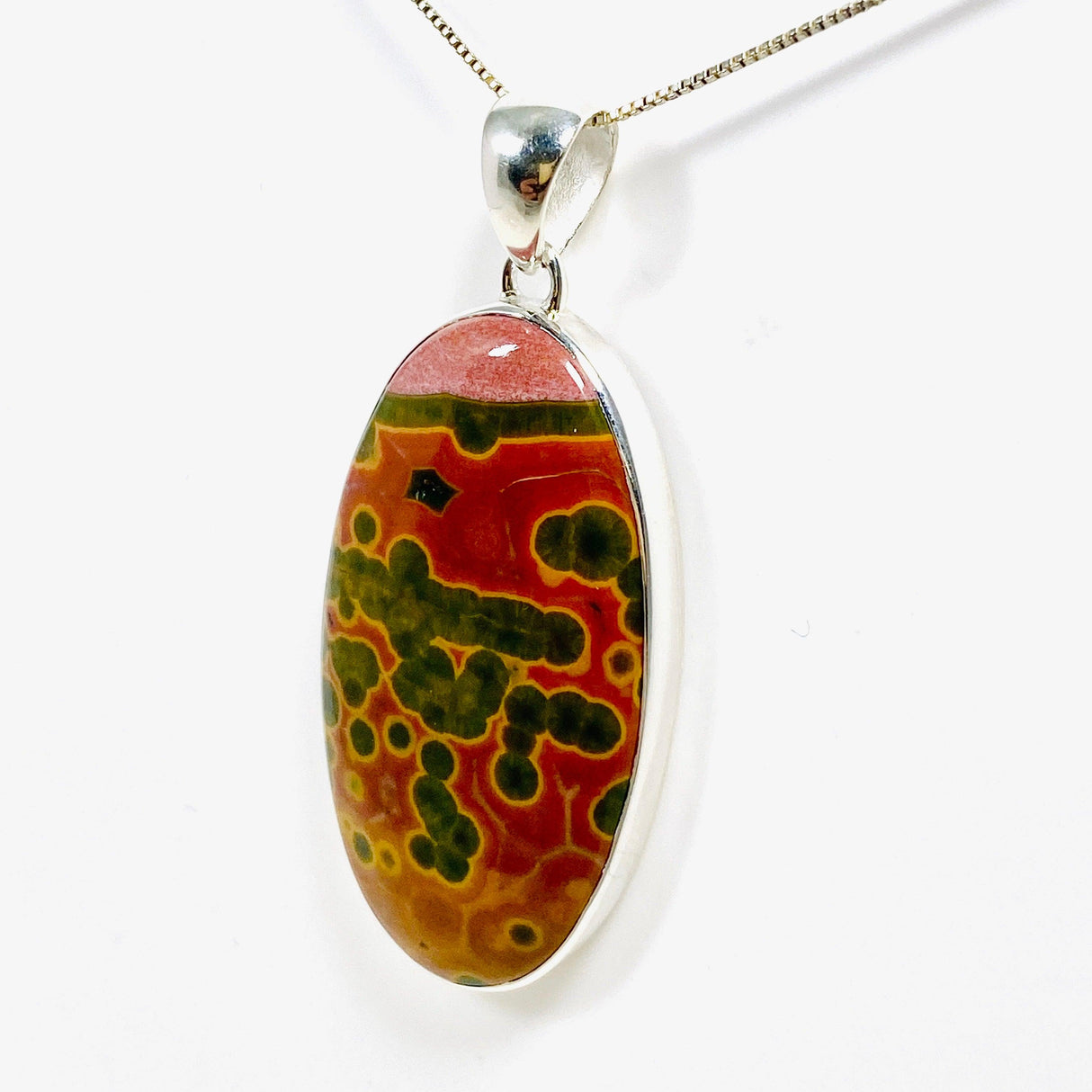 Ocean Jasper Oval Pendant KPGJ4209 - Nature's Magick