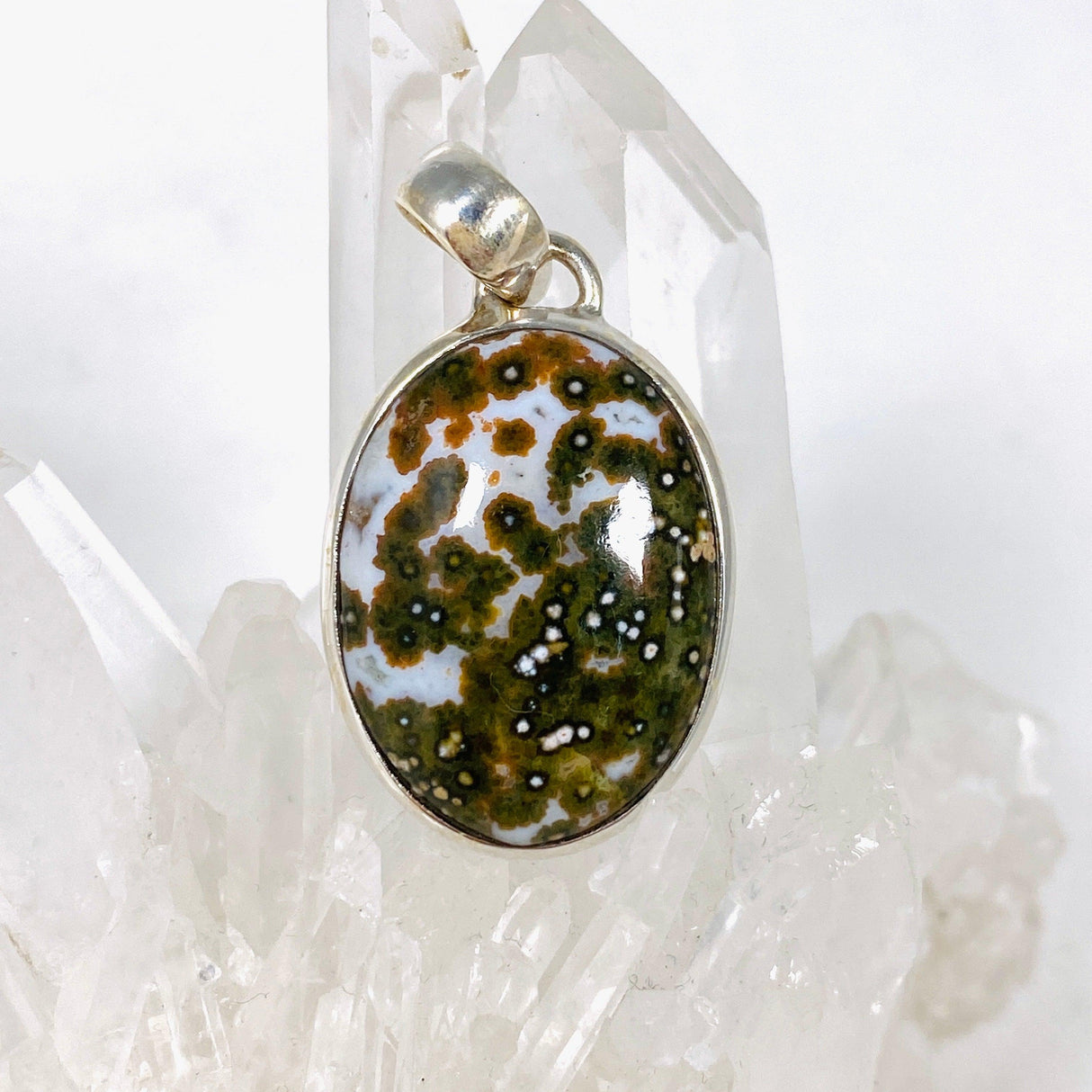 Ocean Jasper Oval Pendant PPGJ554 - Nature's Magick