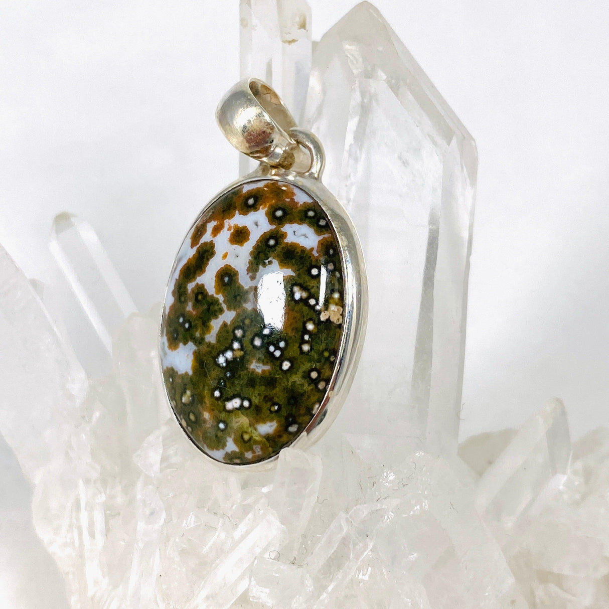 Ocean Jasper Oval Pendant PPGJ554 - Nature's Magick