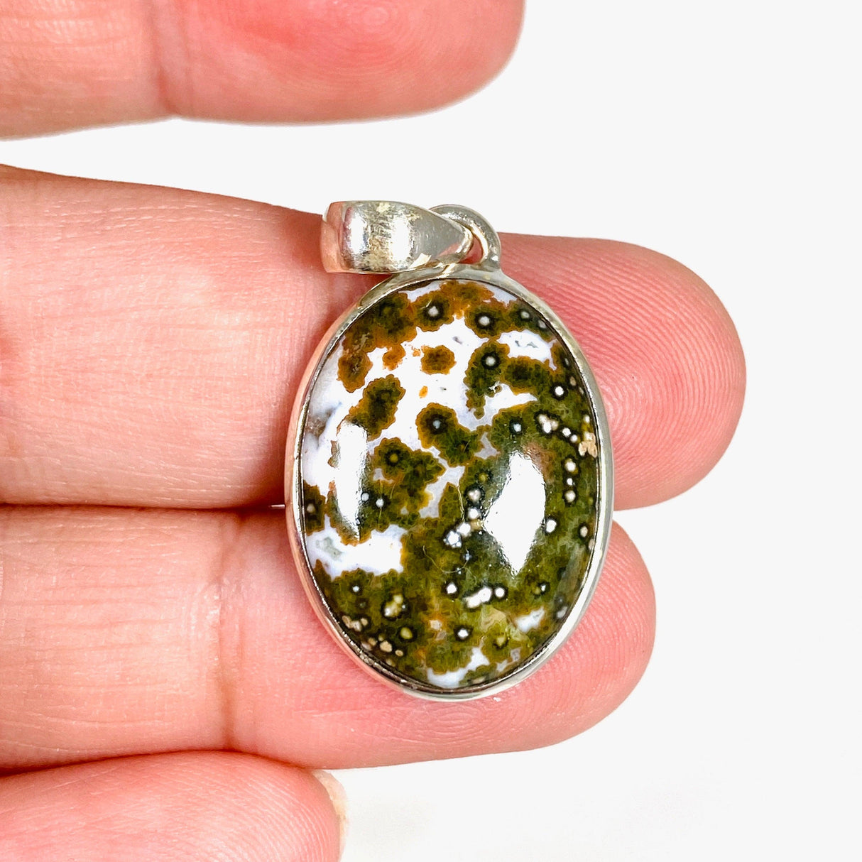 Ocean Jasper Oval Pendant PPGJ554 - Nature's Magick