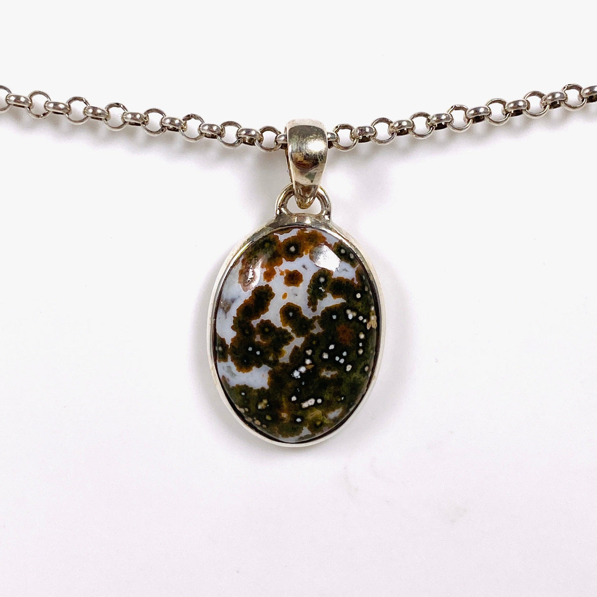 Ocean Jasper Oval Pendant PPGJ554 - Nature's Magick