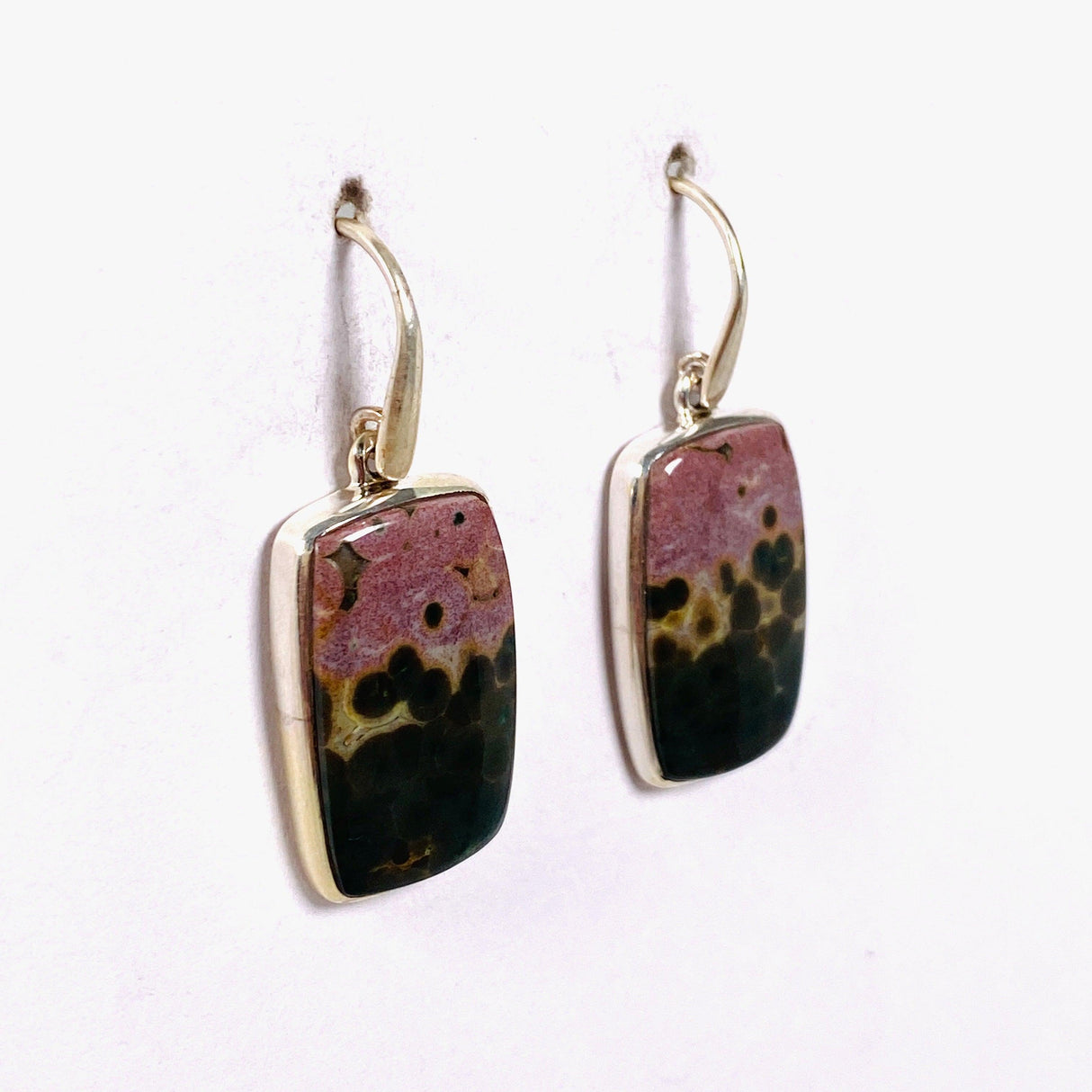 Ocean Jasper Rectangle Earrings PEGJ135 - Nature's Magick