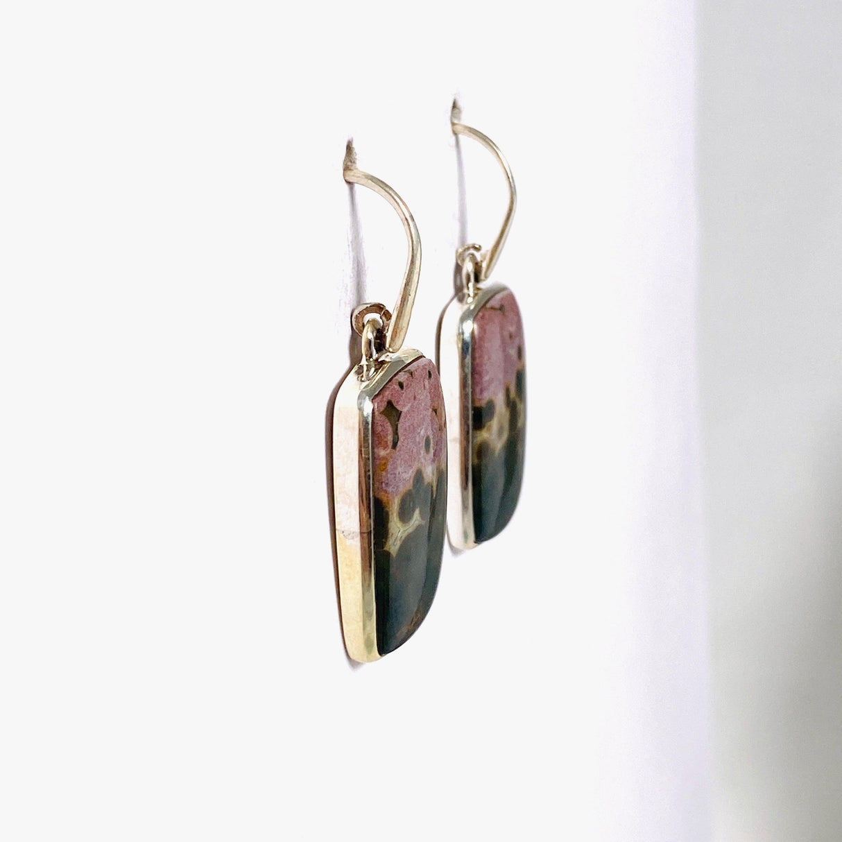 Ocean Jasper Rectangle Earrings PEGJ135 - Nature's Magick