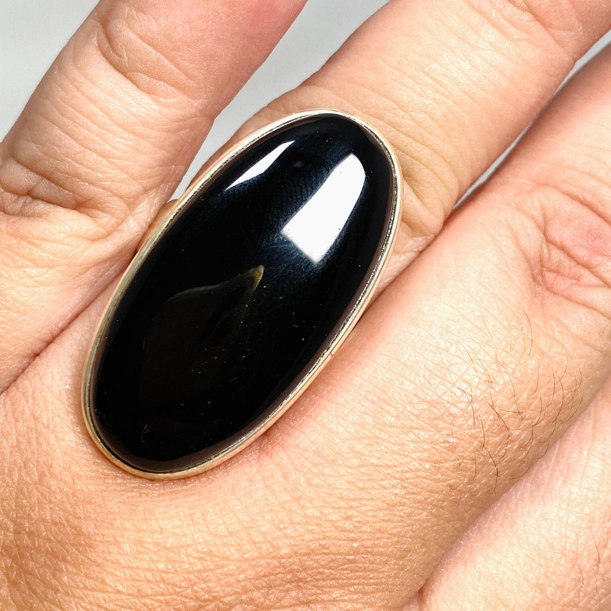 Onyx Oval Ring Size 11 PRGJ433 - Nature's Magick