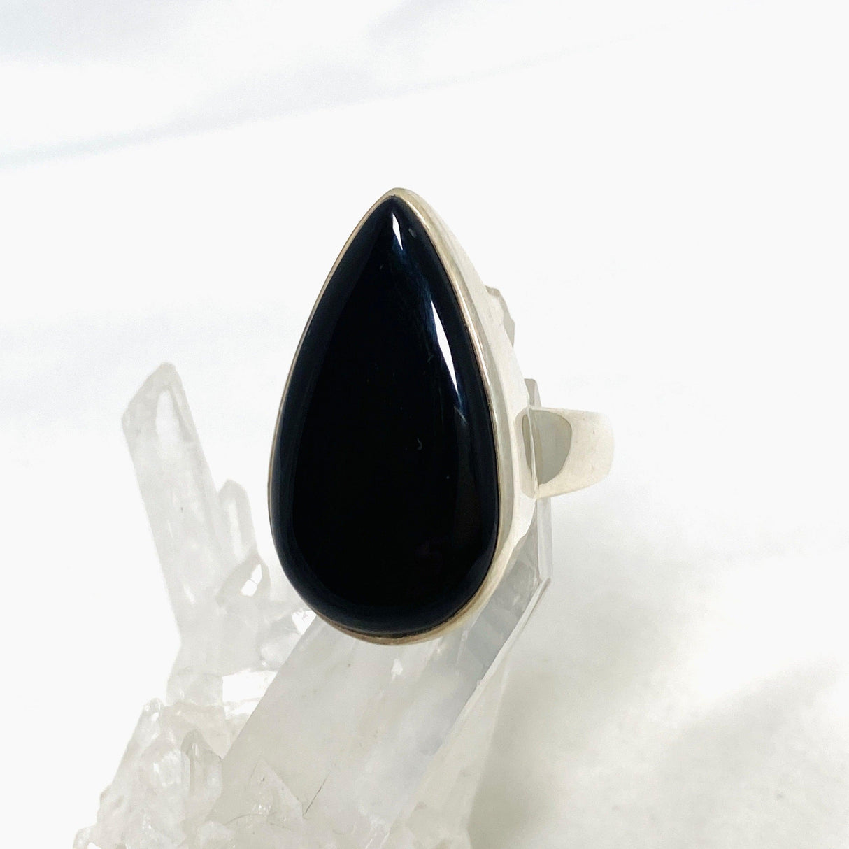 Onyx Teardrop Ring Size 11 PRGJ432 - Nature's Magick