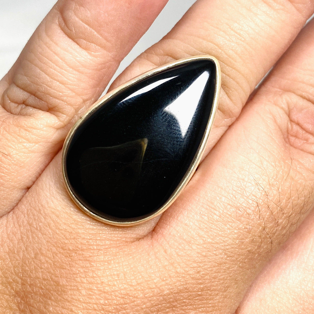 Onyx Teardrop Ring Size 11 PRGJ432 - Nature's Magick