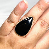 Onyx Teardrop Ring Size 11 PRGJ432 - Nature's Magick