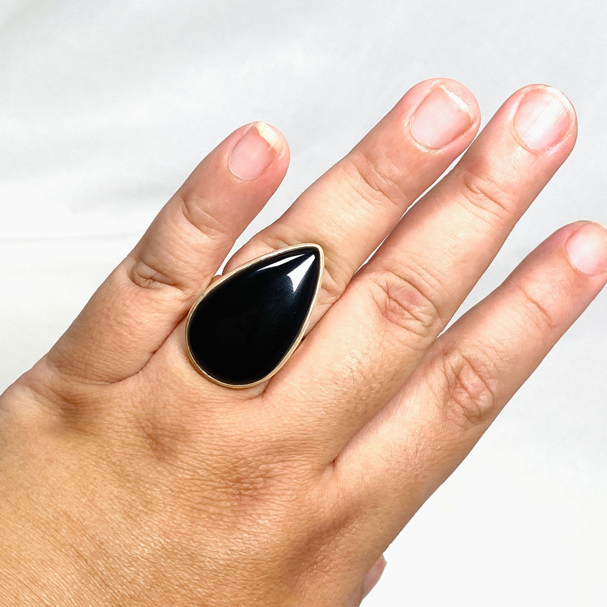 Onyx Teardrop Ring Size 11 PRGJ432 - Nature's Magick