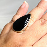 Onyx Teardrop Ring Size 11 PRGJ432 - Nature's Magick