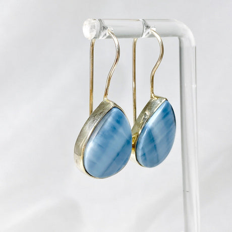 Owyhee 'Blue Opal' fixed hook teardrop earrings KEGJ1028 - Nature's Magick