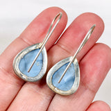 Owyhee 'Blue Opal' fixed hook teardrop earrings KEGJ1028 - Nature's Magick