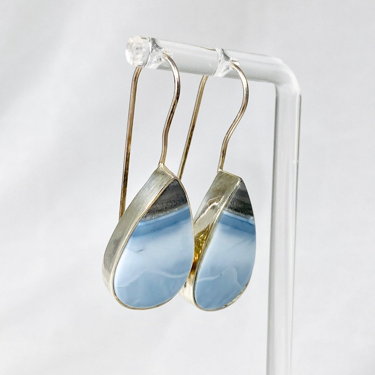 Owyhee 'Blue Opal' fixed hook teardrop earrings KEGJ482 - Nature's Magick