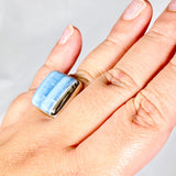 Owyhee 'Blue Opal' square ring s.11 KRGJ2324 - Nature's Magick