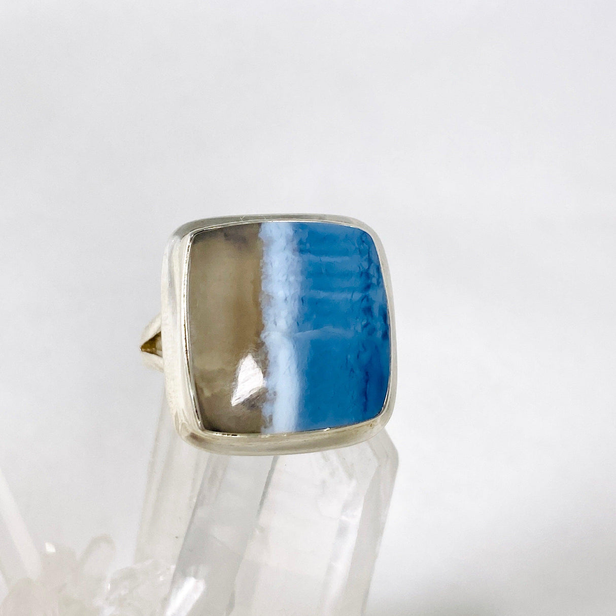 Owyhee 'Blue Opal' square ring s.7 KRGJ2325 - Nature's Magick