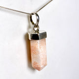 Peach Scolecite Capped Point Pendant PPGJ1240