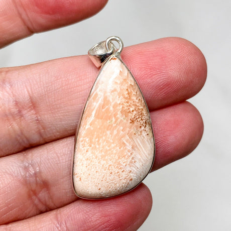 Peach Scolecite Freeform Pendant KPGJ4526 - Nature's Magick