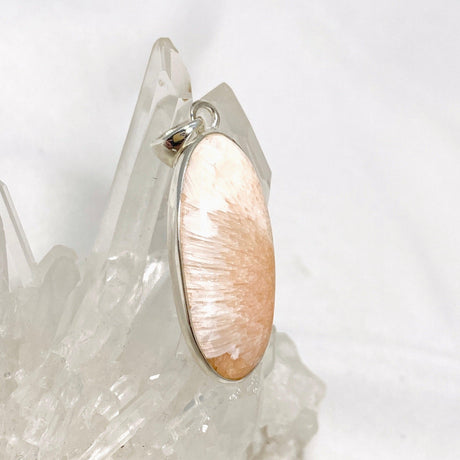 Peach Scolecite Oval Pendant KPGJ4516 - Nature's Magick