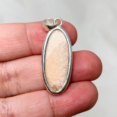 Peach Scolecite Oval Pendant KPGJ4516 - Nature's Magick