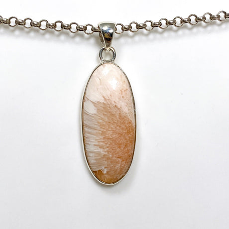 Peach Scolecite Oval Pendant KPGJ4516 - Nature's Magick