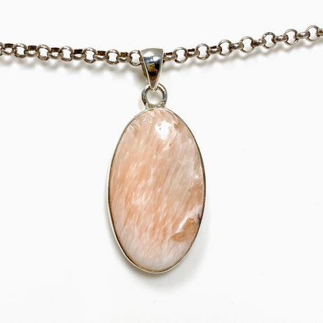 Peach Scolecite Oval Pendant KPGJ4517 - Nature's Magick