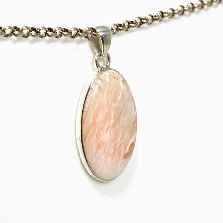 Peach Scolecite Oval Pendant KPGJ4517 - Nature's Magick