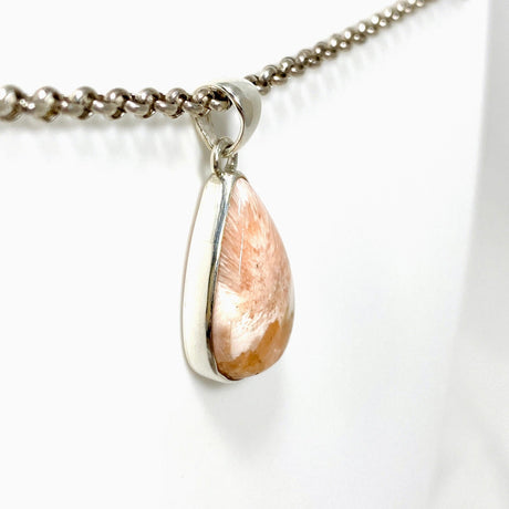 Peach Scolecite Teardrop Pendant KPGJ4518 - Nature's Magick