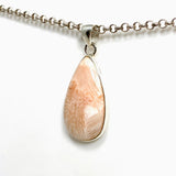 Peach Scolecite Teardrop Pendant KPGJ4519 - Nature's Magick