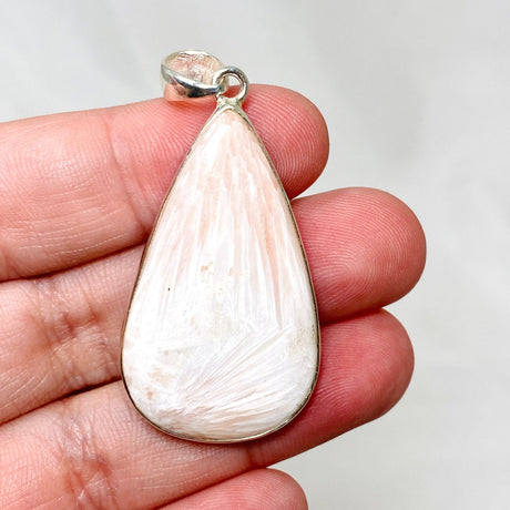 Peach Scolecite Teardrop Pendant KPGJ4521 - Nature's Magick