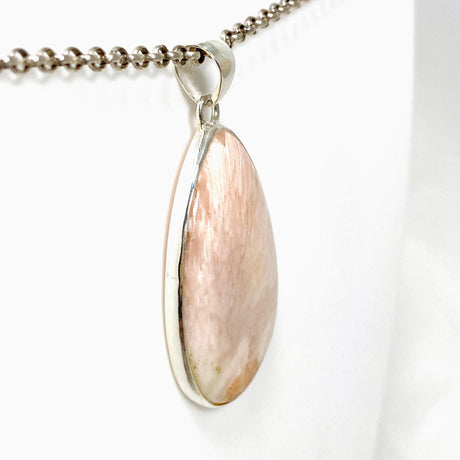 Peach Scolecite Teardrop Pendant KPGJ4522 - Nature's Magick