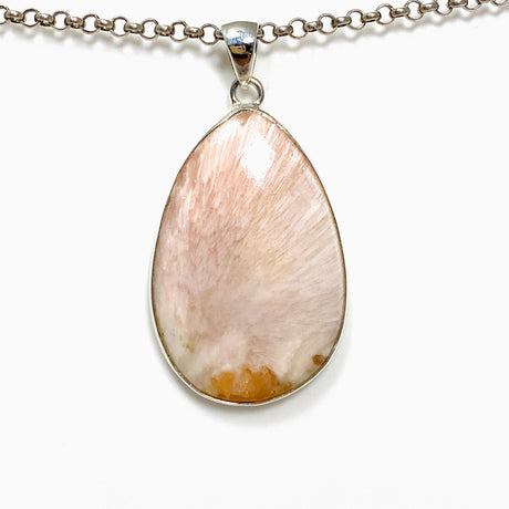 Peach Scolecite Teardrop Pendant KPGJ4522 - Nature's Magick