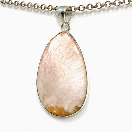 Peach Scolecite Teardrop Pendant KPGJ4522 - Nature's Magick