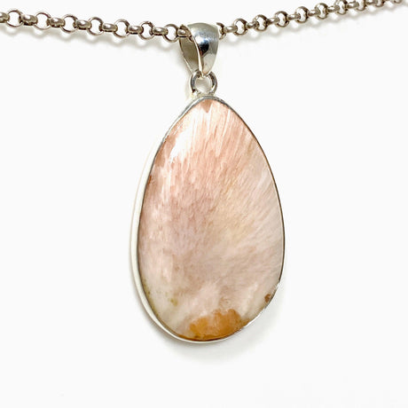 Peach Scolecite Teardrop Pendant KPGJ4522 - Nature's Magick