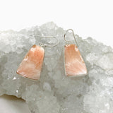 Peach Scolecite Trapezoid Earrings KEGJ1510 - Nature's Magick