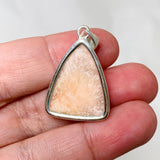 Peach Scolecite Triangle Pendant KPGJ4524 - Nature's Magick