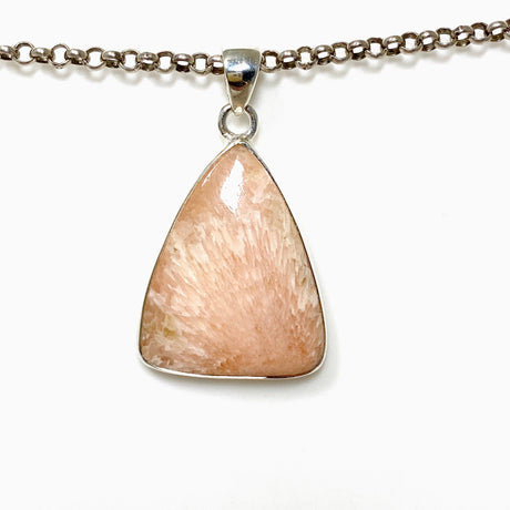 Peach Scolecite Triangle Pendant KPGJ4524 - Nature's Magick