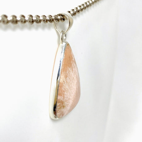 Peach Scolecite Triangle Pendant KPGJ4524 - Nature's Magick